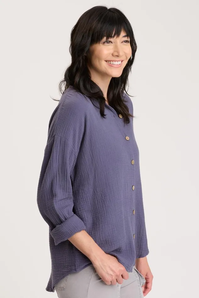 Judson Shacket Nightshadow Clothing XCVI ShirtsBlouses