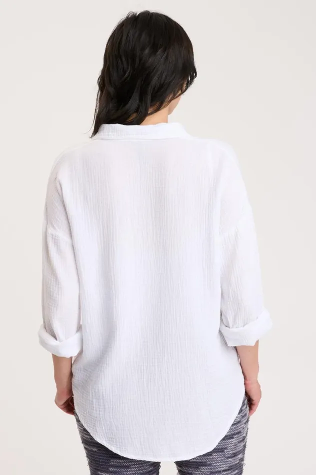 Judson Shacket White Clothing XCVI ShirtsBlouses