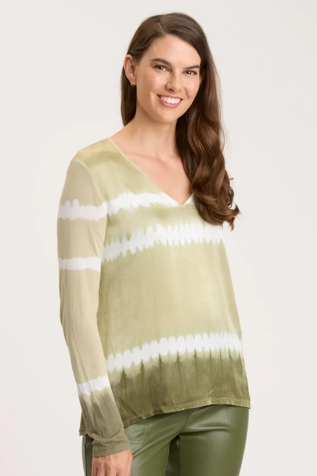 Kalvin Top Caravel Wash Thicket Clothing XCVI ShirtsBlouses