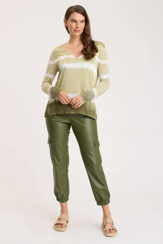 Kalvin Top Caravel Wash Thicket Clothing XCVI ShirtsBlouses