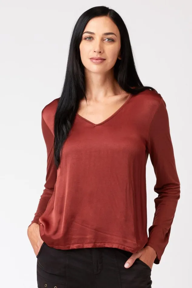 Kalvin Top Makore Pigment Clothing XCVI ShirtsBlouses