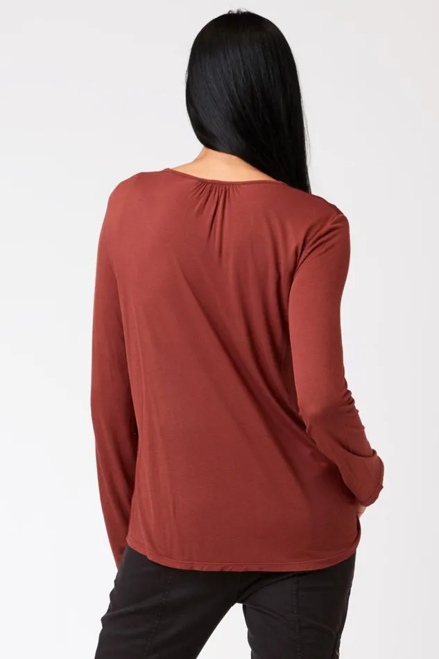 Kalvin Top Makore Pigment Clothing XCVI ShirtsBlouses