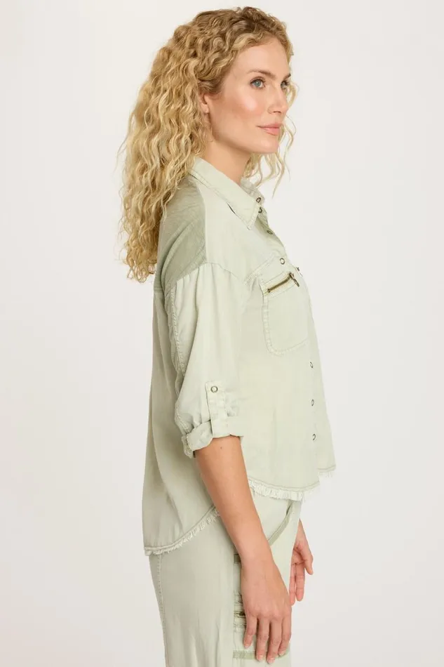 Kapp ButtonUp Limescent Pigment Clothing XCVI ShirtsBlouses