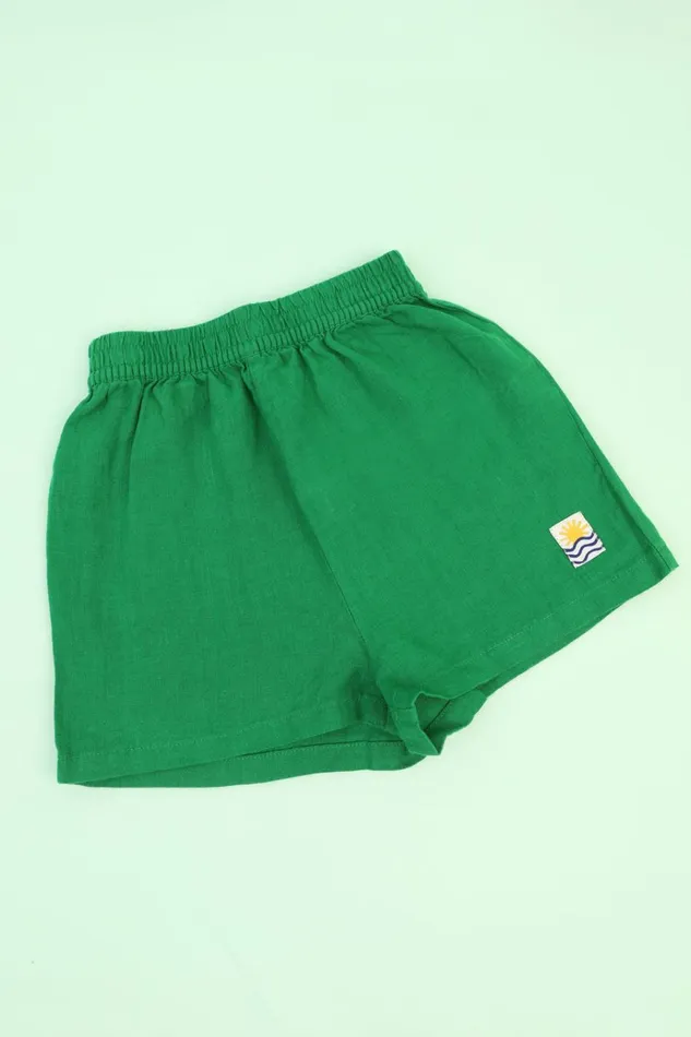 Kids Kids Basic Linen Shorts Grass LF Markey Kids