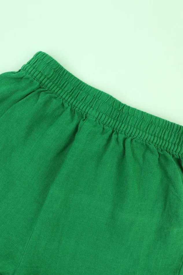 Kids Kids Basic Linen Shorts Grass LF Markey Kids