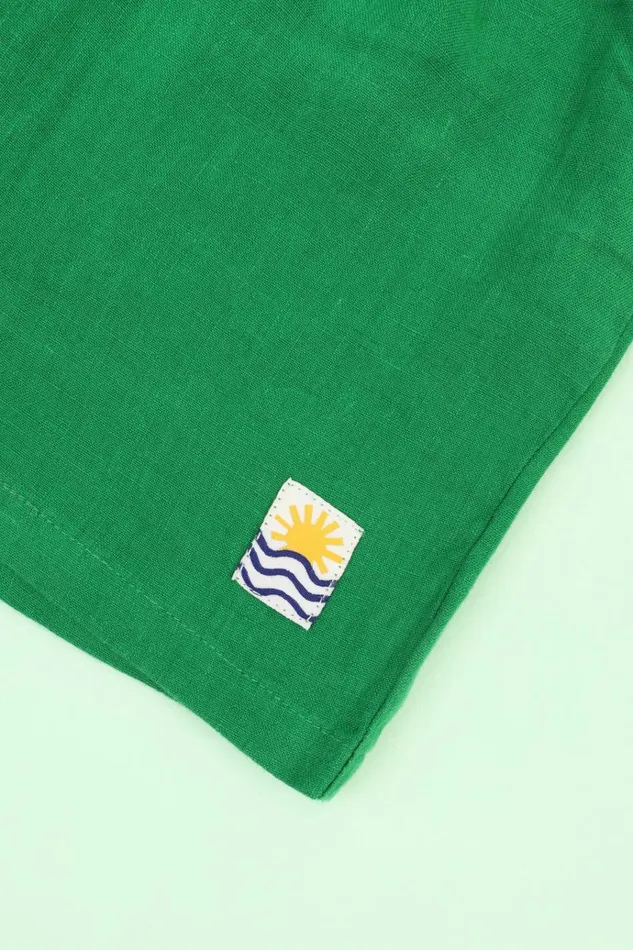 Kids Kids Basic Linen Shorts Grass LF Markey Kids