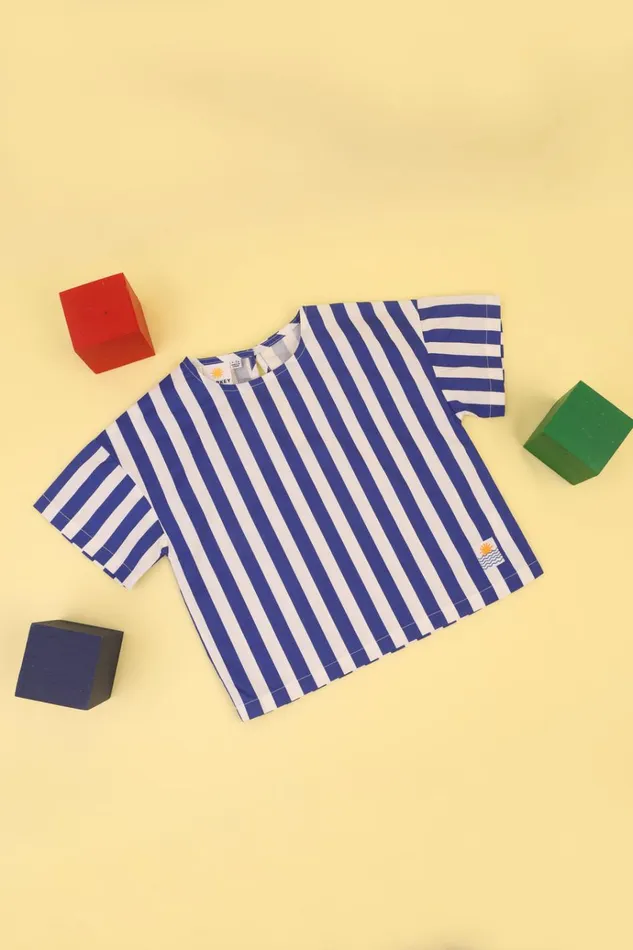 Kids Kids Defoe Top Blue Stripe LF Markey Kids