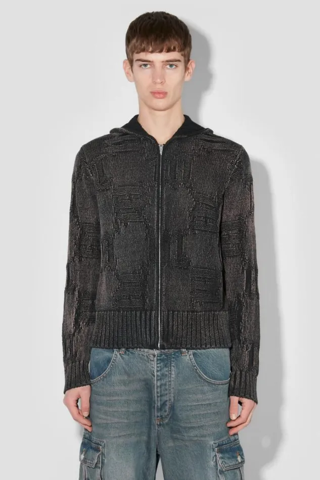Knitwear Men MISBHV Monogram Knitted Hoodie Black