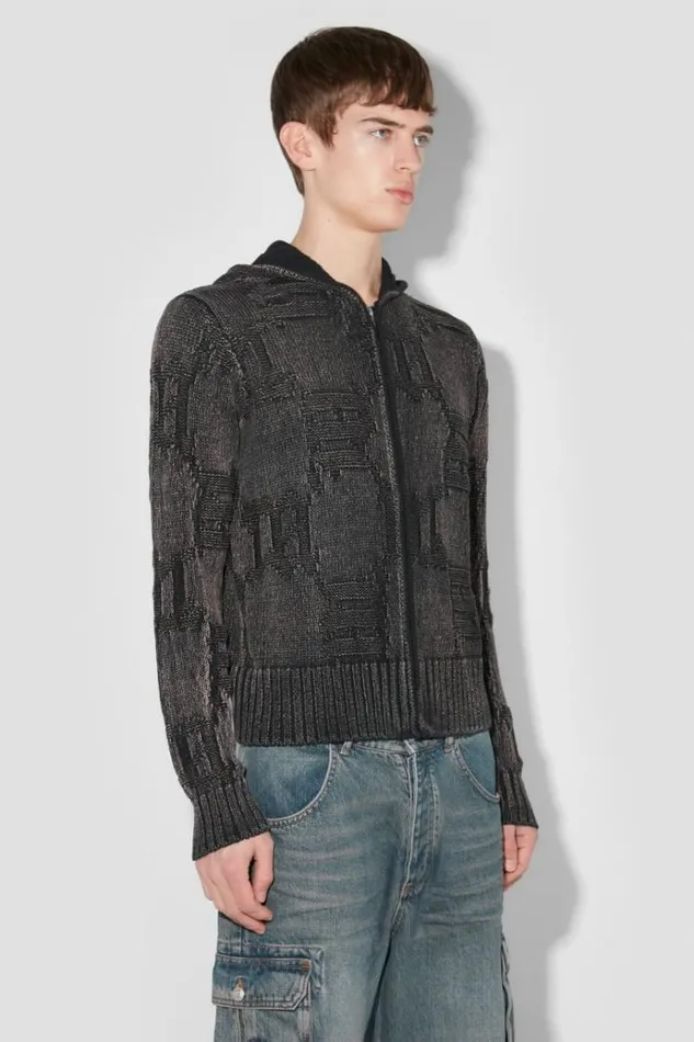 Knitwear Men MISBHV Monogram Knitted Hoodie Black