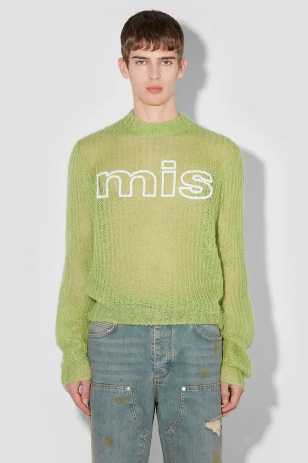 Knitwear Men MISBHV Unbrushed Mohair Open Knit Lime