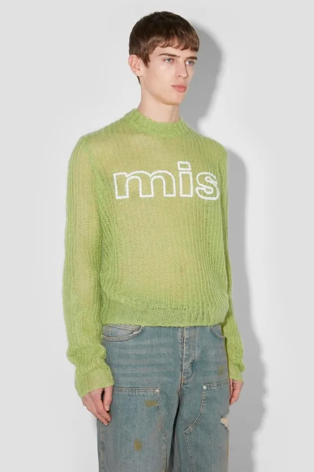 Knitwear Men MISBHV Unbrushed Mohair Open Knit Lime