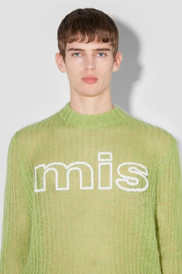 Knitwear Men MISBHV Unbrushed Mohair Open Knit Lime