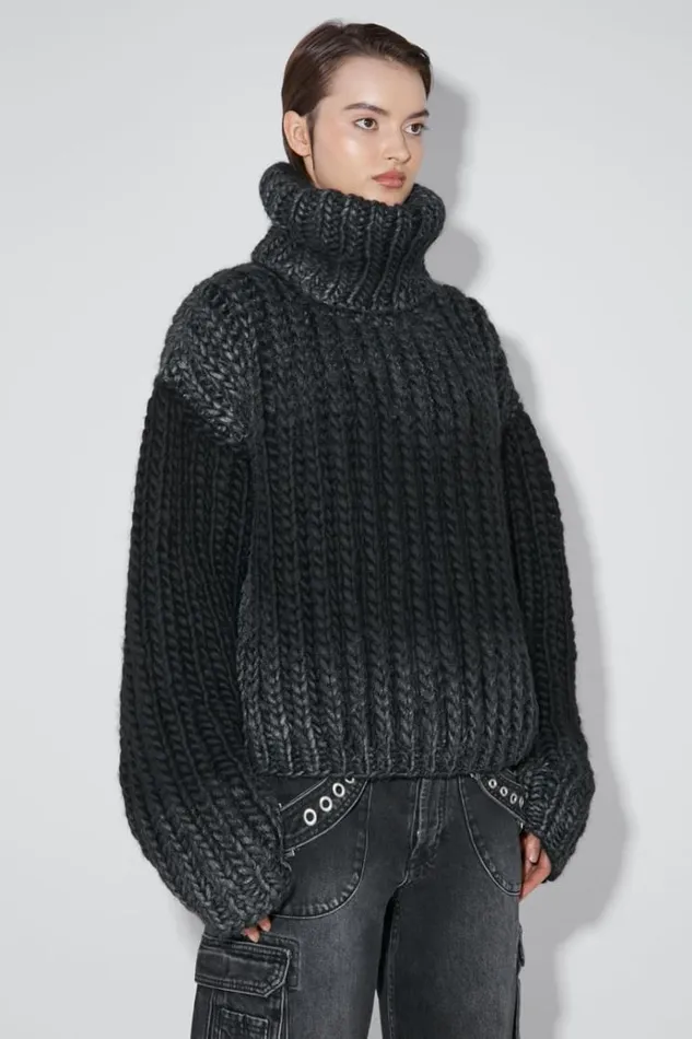 Knitwear Women MISBHV Bulky Wax Sweater Black