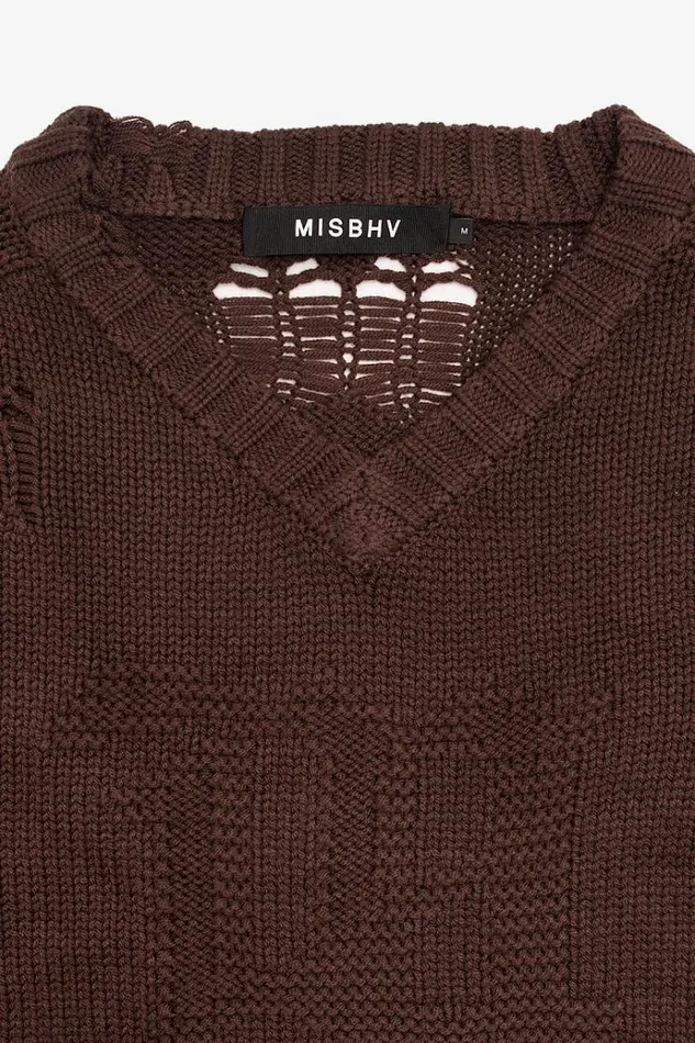Knitwear Women MISBHV Distressed Knit Brown