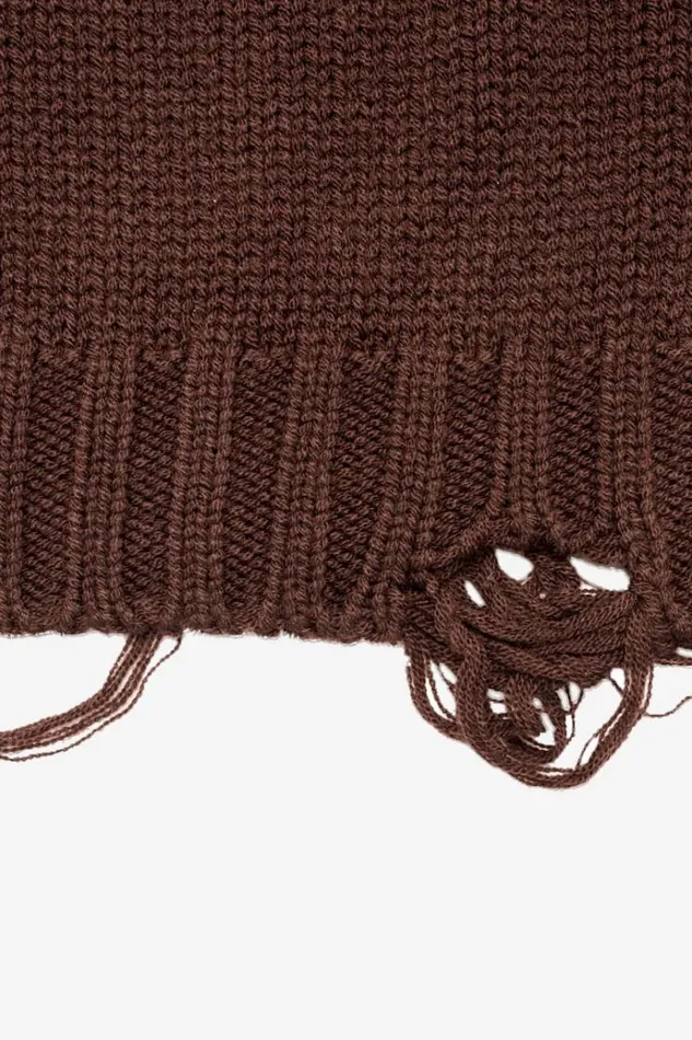 Knitwear Women MISBHV Distressed Knit Brown