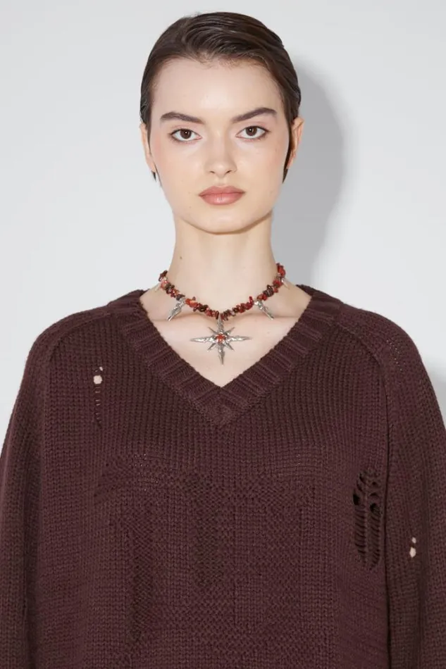 Knitwear Women MISBHV Distressed Knit Brown