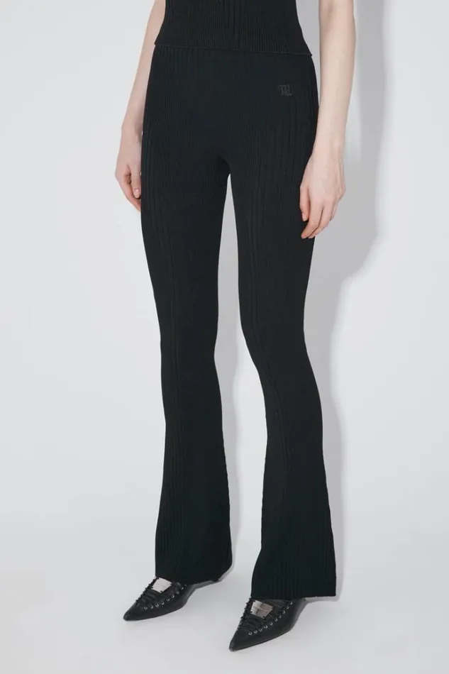 Knitwear Women MISBHV Knitted Seamless Flared High Waisted Pants Black