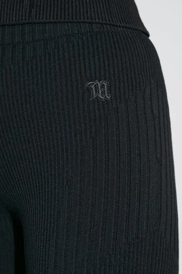 Knitwear Women MISBHV Knitted Seamless Flared High Waisted Pants Black
