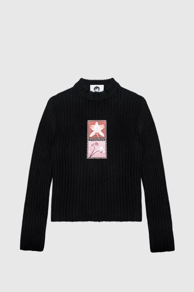 Knitwear Women MISBHV Lily Orchid Robert Mapplethorpe Sweater Black