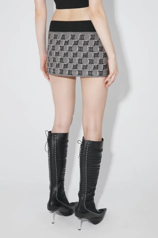 Knitwear Women MISBHV Silk Wool Knitted Monogram Mini Skirt Multicolor