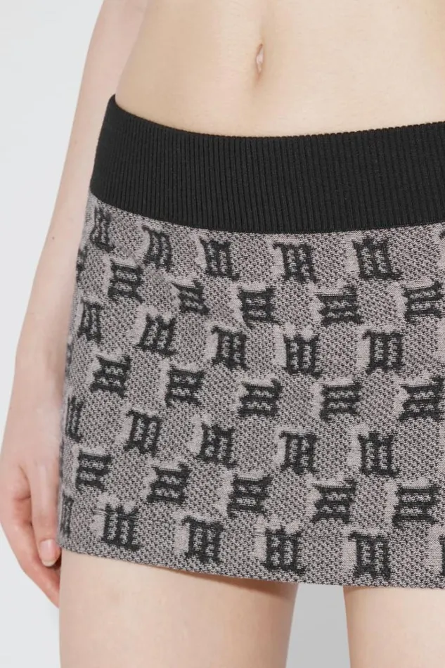 Knitwear Women MISBHV Silk Wool Knitted Monogram Mini Skirt Multicolor