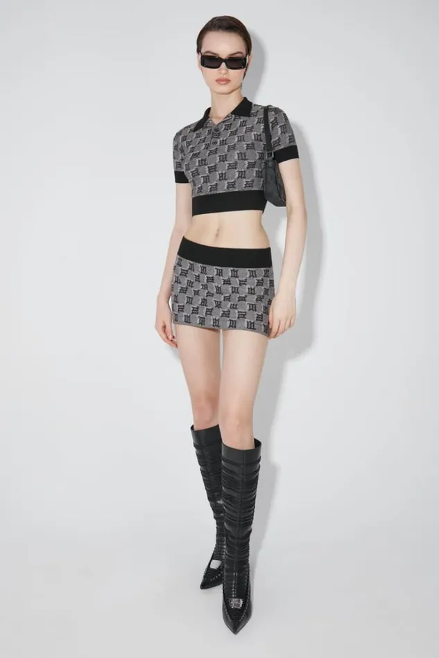 Knitwear Women MISBHV Silk Wool Knitted Monogram Mini Skirt Multicolor