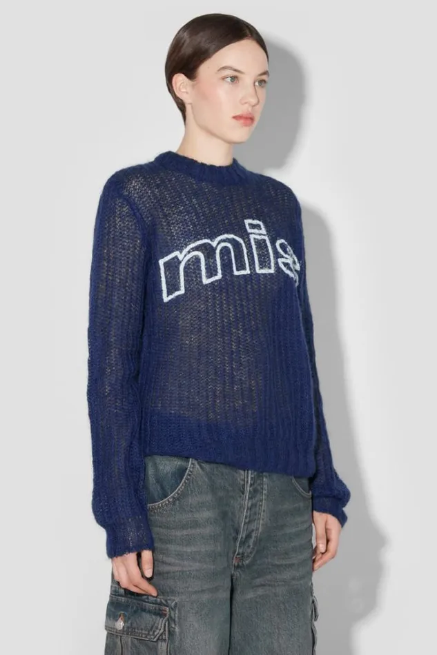 Knitwear Women MISBHV Unbrushed Mohair Open Knit Navy