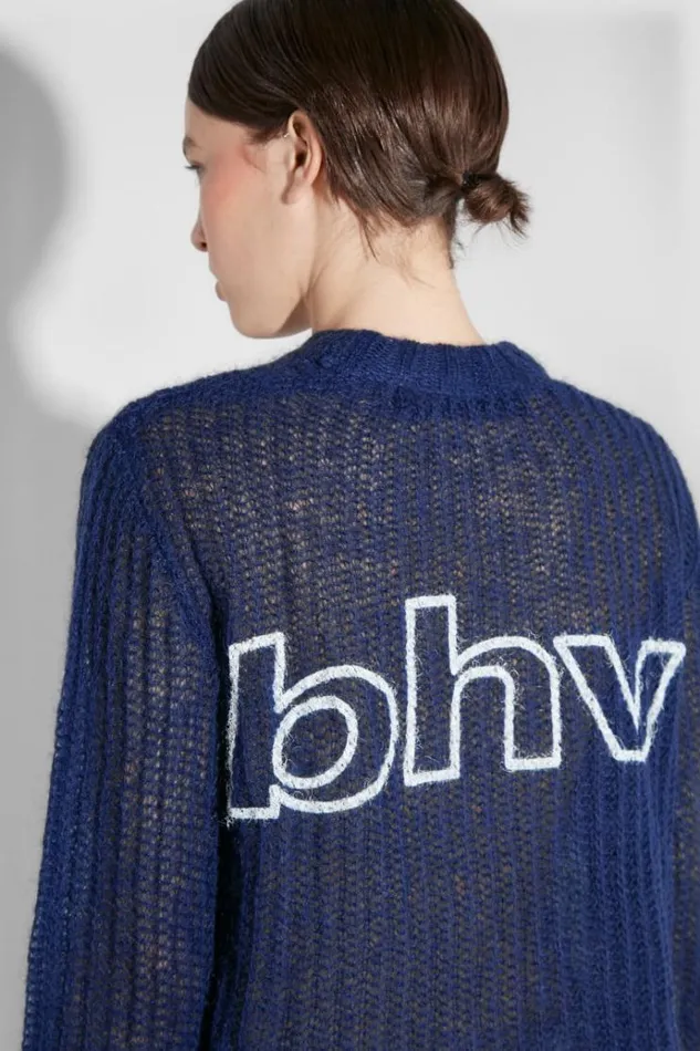 Knitwear Women MISBHV Unbrushed Mohair Open Knit Navy