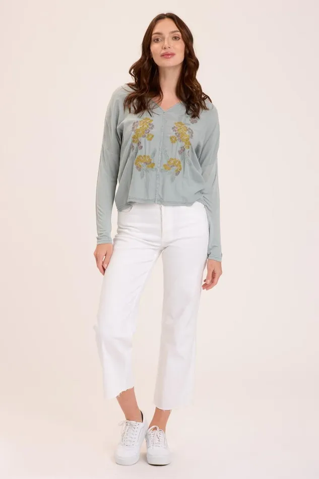 Landaff VNeck Top Dew Drop Pigment Clothing XCVI ShirtsBlouses
