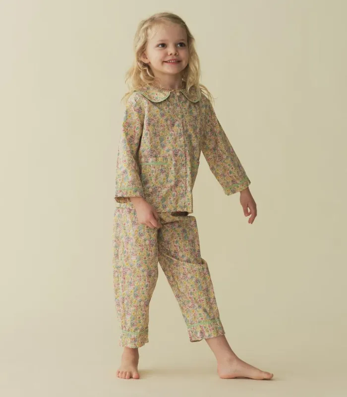 LEAF PLAYSUIT Chrysanthemum Sky Floral Shop DEN Kids