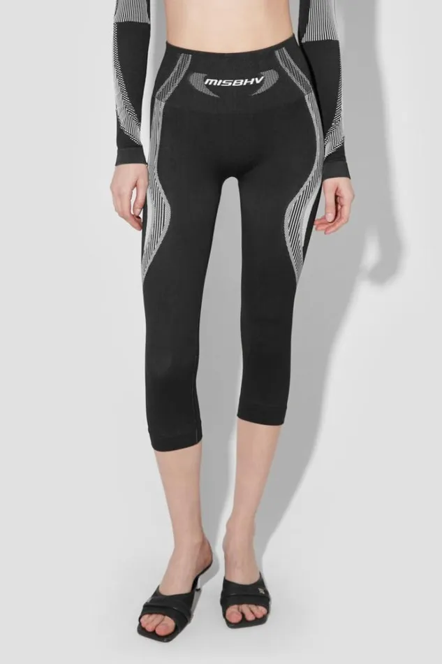 Leggings Women MISBHV Sport Capri Leggings Blackwhite