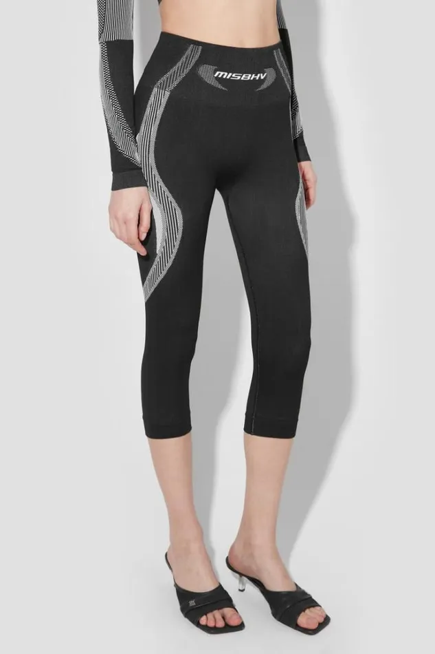 Leggings Women MISBHV Sport Capri Leggings Blackwhite