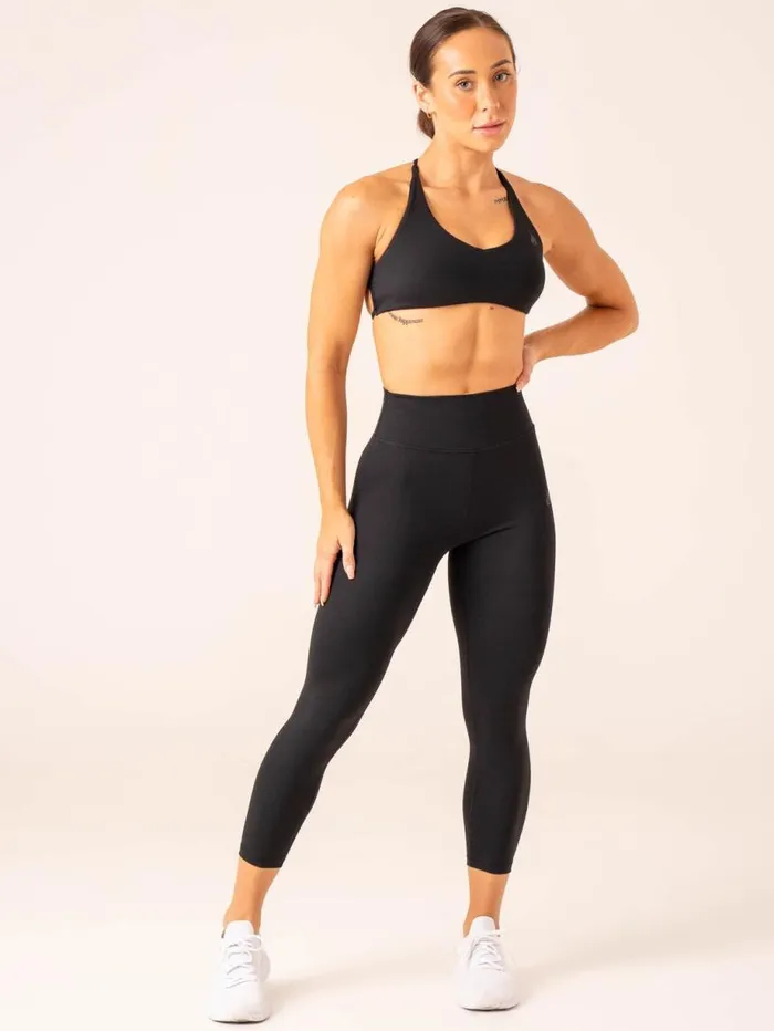 Leggings Womens Ryderwear 78 High Waisted Leggings Black
