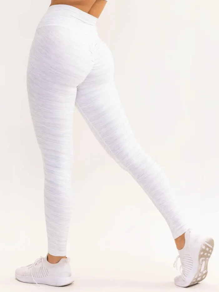 Leggings Womens Ryderwear Activate Cross Over Scrunch Leggings Snow Grey Marl Leggings Womens Ryderwear Activate Cross Over Scrunch Leggings Snow Grey Marl