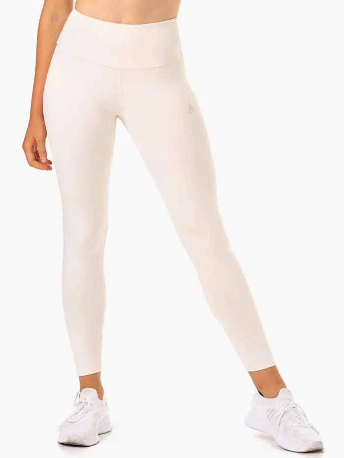 Leggings Womens Ryderwear Adapt High Waisted Scrunch Leggings Ivory