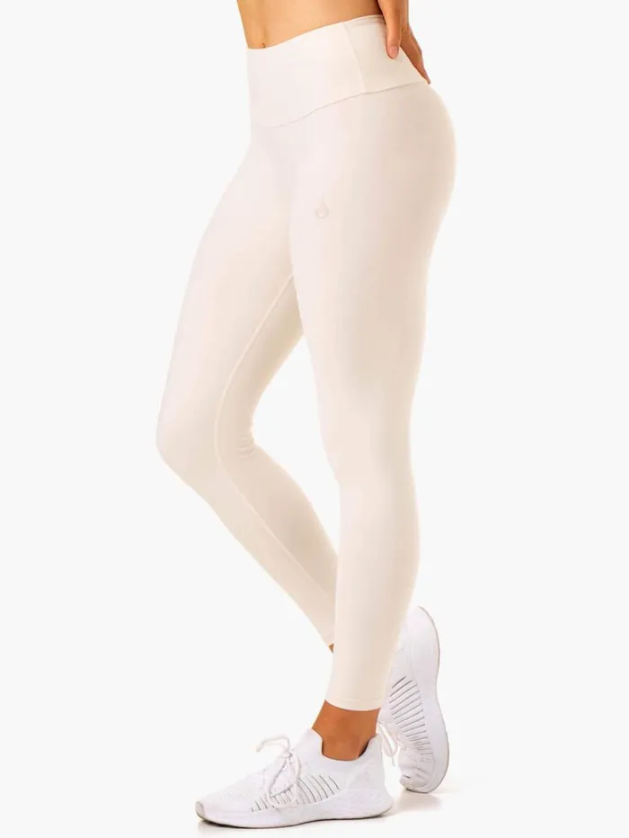 Leggings Womens Ryderwear Adapt High Waisted Scrunch Leggings Ivory