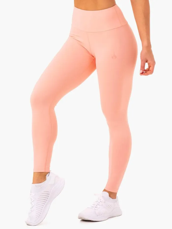 Leggings Womens Ryderwear Adapt High Waisted Scrunch Leggings Peach