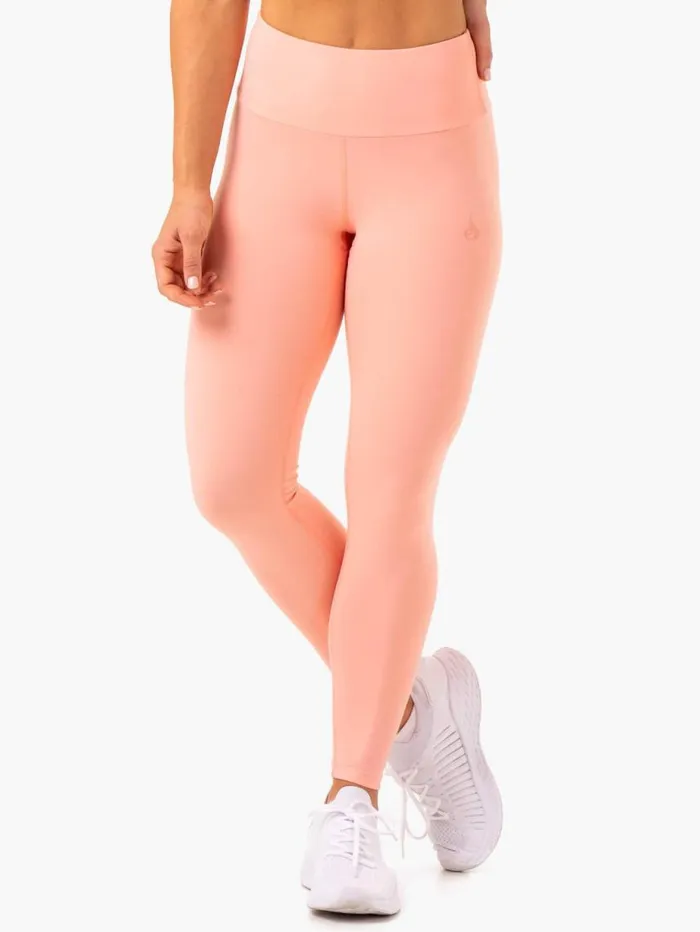 Leggings Womens Ryderwear Adapt High Waisted Scrunch Leggings Peach