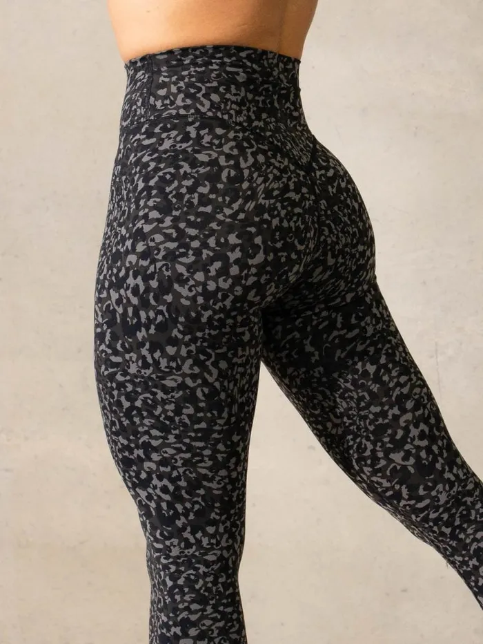 Leggings Womens Ryderwear Empower High Waisted Leggings Black Leopard