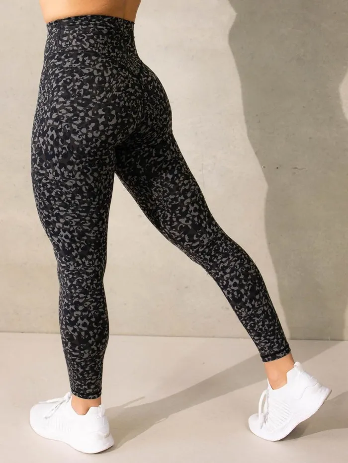 Leggings Womens Ryderwear Empower High Waisted Leggings Black Leopard