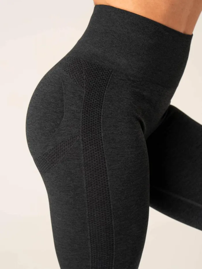 Leggings Womens Ryderwear Evolve Seamless Leggings Black Marl