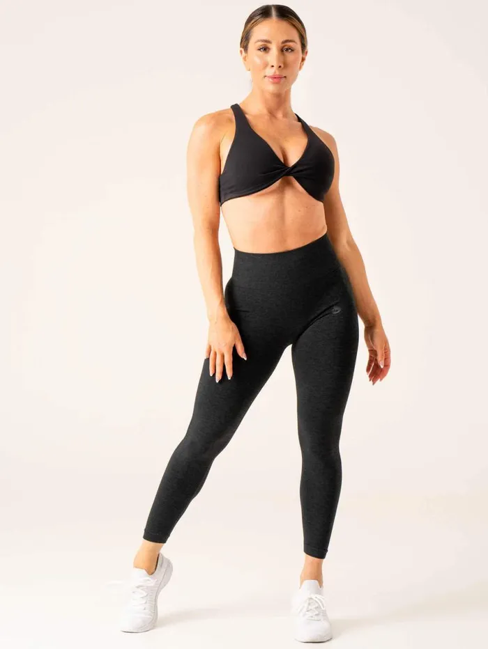 Leggings Womens Ryderwear Evolve Seamless Leggings Black Marl