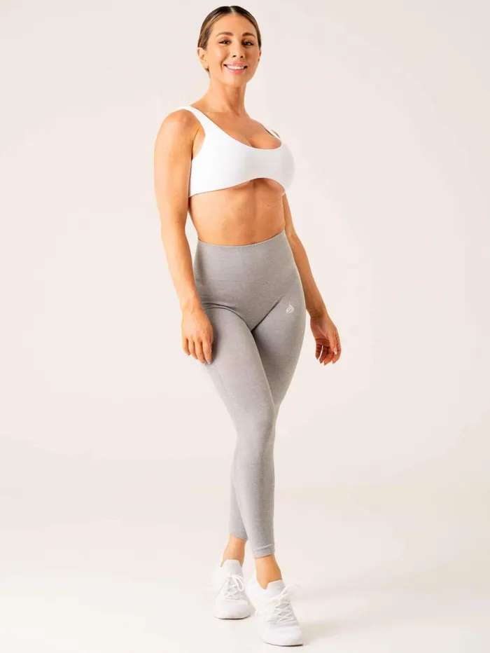 Leggings Womens Ryderwear Evolve Seamless Leggings Light Grey Marl