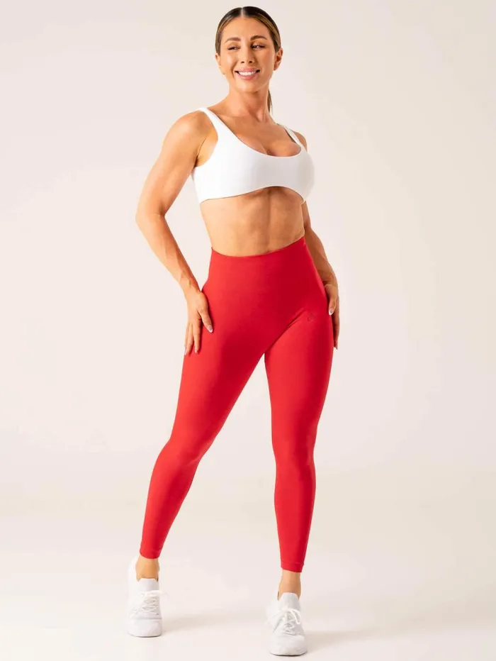Leggings Womens Ryderwear Evolve Seamless Leggings Red Marl
