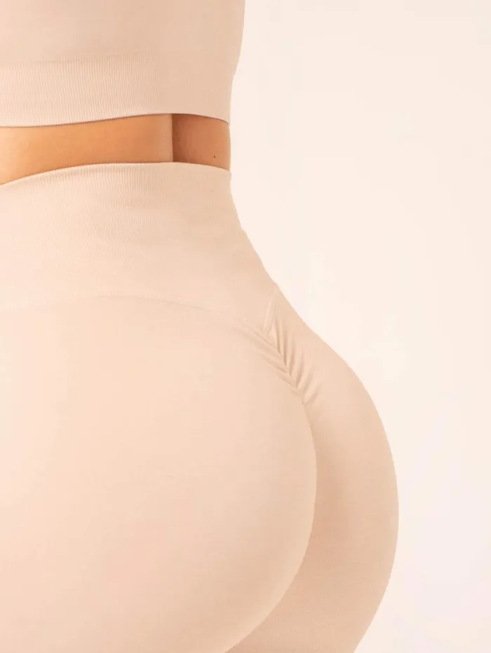 Leggings Womens Ryderwear Focus Scrunch Seamless Leggings Chalk Marl