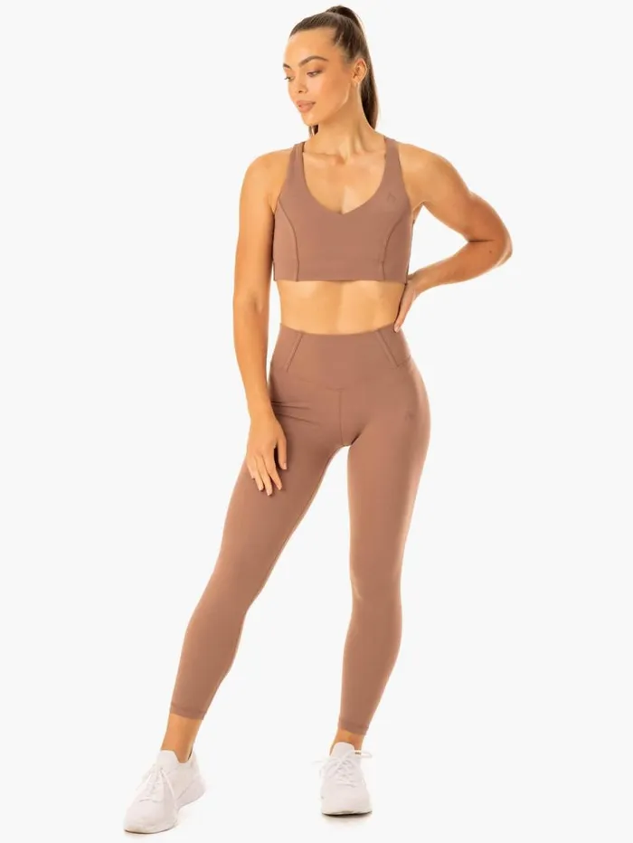 Leggings Womens Ryderwear Form Scrunch Bum Leggings Mocha