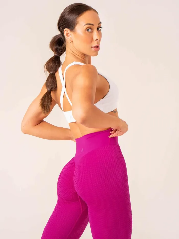 Leggings Womens Ryderwear Honeycomb Scrunch Seamless Leggings Fuchsia