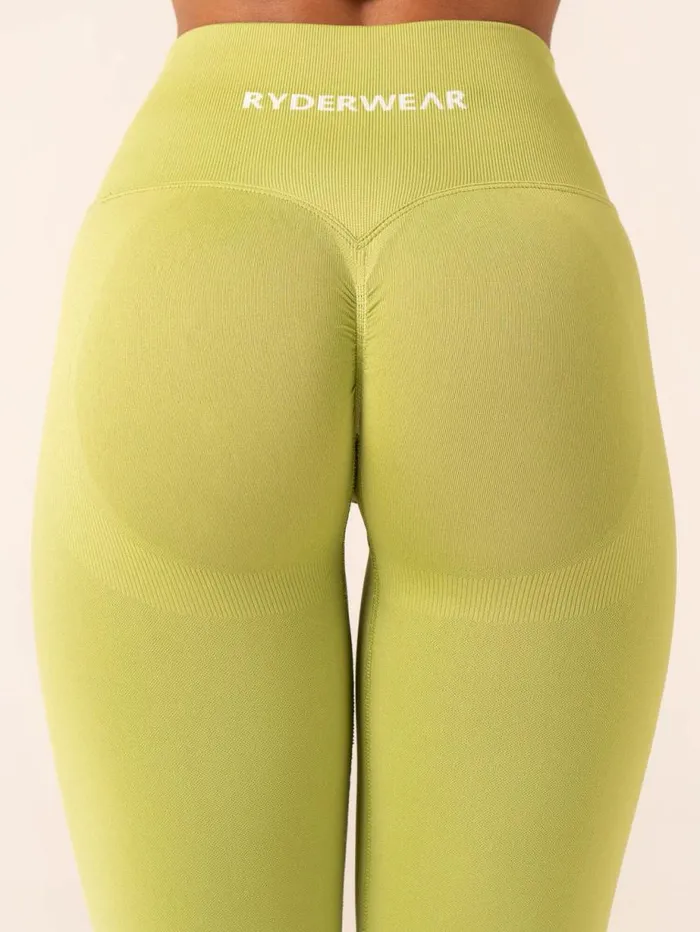 Leggings Womens Ryderwear Lift BBL Scrunch Seamless Leggings Olive