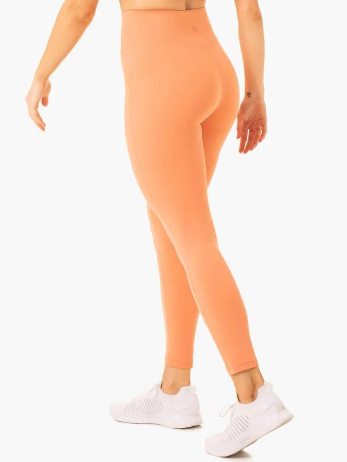 Leggings Womens Ryderwear NKD Frame High Waisted Leggings Terracotta