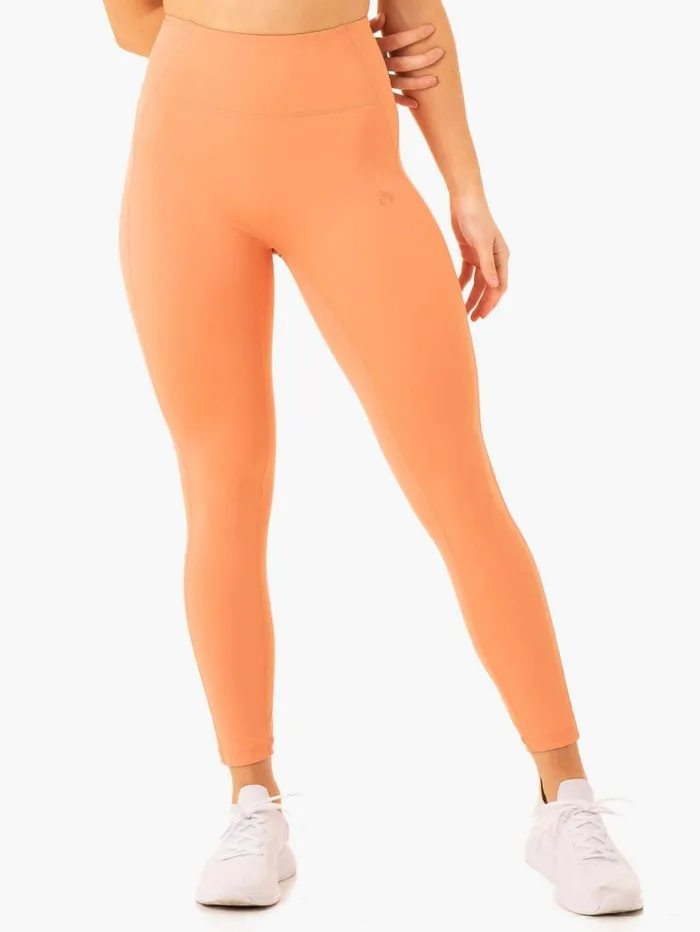 Leggings Womens Ryderwear NKD Frame High Waisted Leggings Terracotta